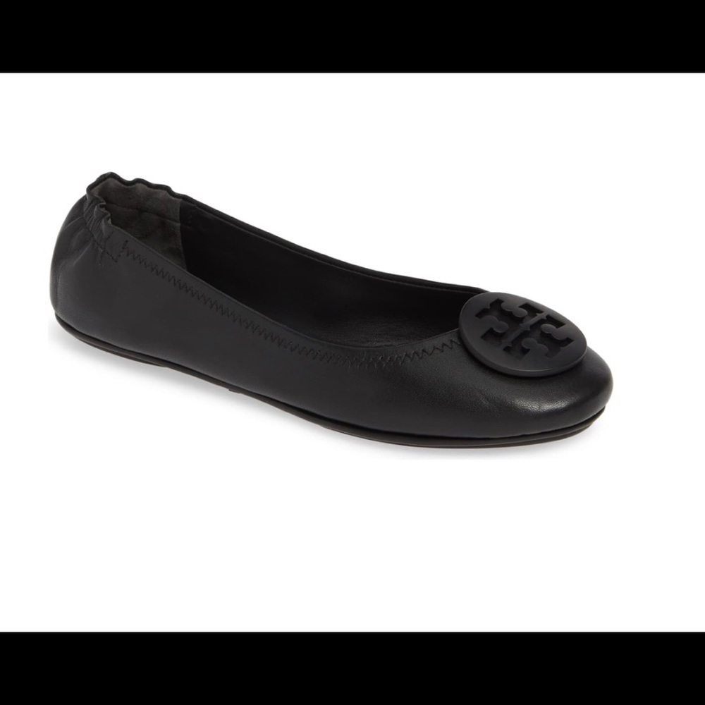 Tory Burch 'Minnie' Ballet Flat all black